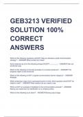 GEB3213 VERIFIED SOLUTION 100&percnt; CORRECT ANSWERS