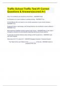 Traffic School Traffic Test &num;1 Correct Questions & Answers&lpar;scored A&plus;&rpar;