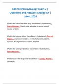 NR 293 Pharmacology Exam 2 | Questions and Answers Graded A+ | Latest 2024