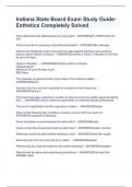 Indiana State Board Exam Study Guide- Esthetics Completely Solv