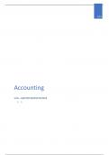 Complete samenvatting accounting - alle uitgeschreven kennisclips, gastcolleges en lesnota's - behaald resultaat 18/20 