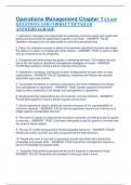 Operations Management Chapter 1 EXAM QUESTIONS AND CORRECT DETAILED ANSWERS&vert;AGRADE