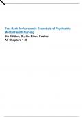 Varcarolis Essentials of Psychiatric Mental Health Nursing 5th Edition Fosbre All Chapters 1-28, Test Bank