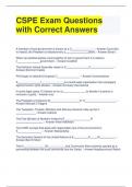 CSPE Exam Questions with Correct Answers