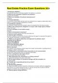 Real Estate Practice Exam Questions 2024