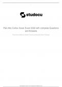 NURS 6630N Palo Alto Cortex XSOAR Exam 2023 With Complete Questions and Answers