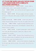 UT TYLER FNP NURS 5350 ADV PATHO EXAM 1 2024 QUESTIONS WITH COMPLETE SOLUTIONS GRADED A&plus;
