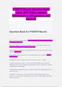 PMHNP Boards Question Bank Latest 2023 With Complete Solution(Over 500 questions and answers)