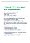 PCI Practice Exam Questions With Verified Answers