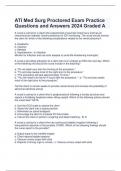  ATI Med Surg Proctored Exam Practice Questions and Answers 2024 Graded A