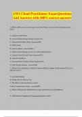 AWS Cloud Practitioner Exam Questions And Answers with 100&percnt; correct answers