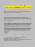 AWS Cloud Practitioner Exam 2 Questions And Answers with 100&percnt; correct answers