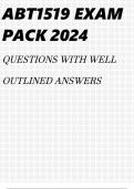 ABT1519 EXAM PACK 2024