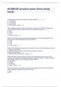ACSM-EP practice exam (from study book) Questions with solutions 2024