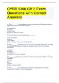 CYBR 5300 CH 5 Exam Questions with Correct Answers