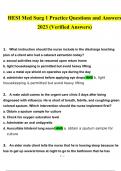HESI Med Surg 1 Practice Questions and Answers 2023 (Verified Answers)