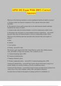 AINS 101 Exam With 100&percnt; Correct Answers