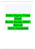 Delta Sigma Theta Exam Study Guide 2024 -Solved 100% Complete