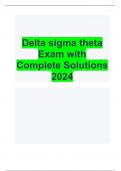 Delta sigma theta Exam with Complete Solutions 2024