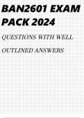 BAN2601 EXAM PACK 2024