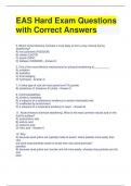 EAS Hard Exam Questions with Correct Answers