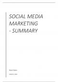Samenvatting Social Media Marketing -  Social Media Marketing (CM2274)
