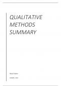 Samenvatting -  Qual. Methods in Media and Comm. (CM2006)