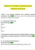 WELLCARE ACT Centene Certification Review Questions and Answers &lpar;2023 &sol; 2024&rpar; &lpar;Verified Answers&rpar;