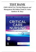 Test Bank for Critical Care Nursing-Diagnosis and Management, 9th Edition| All Chapters 1-41 | A+ COMPLETE GUIDE
