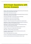 ECG Exam Questions with Correct Answers