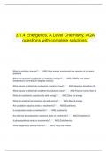   3.1.4 Energetics, A Level Chemistry, AQA questions with complete solutions.