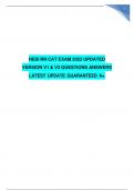 HESI RN CAT EXAM 2022 UPDATED VERSION V1 & V2 QUESTIONS ANSWERS LATEST UPDATE GUARANTEED A+
