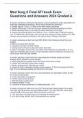 Med Surg 2 Final ATI book Exam Questions and Answers 2024 Graded A
