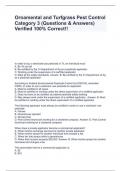 Ornamental and Turfgrass Pest Control Category 3 &lpar;Questions & Answers&rpar; Verified 100&percnt; Correct&excl;&excl;&period;