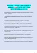 California Laws and Ethics Pertinent to Insurance 2024 TOP NOTCH EXAM QUESTIONS&period;pdf
