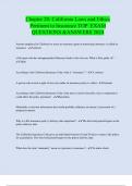 Chapter 20&colon; California Laws and Ethics  Pertinent to Insurance TOP EXAM  QUESTIONS &ANSWERS 2024