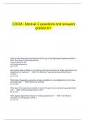  CDFM - Module 3 questions and answers graded A+.