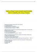  CMCA PRACTICE EXAM QUESTIONS WITH COMPLETE SOLUTIONS&period;