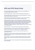 NCE and CPCE Study Guide