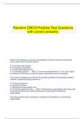     Random CMCA Practice Test Questions with correct answers.