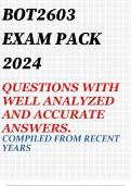 BOT2603 EXAM PACK 2024