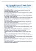 U&period;S History 2 Chapter 5 Study Guide Verified Questions And Answers