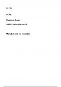 OCR   GCSE  Classical Greek  J292/05: Verse Literature B    Mark Scheme for June 202