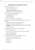 RBT Mock Exam Questions and Answers
