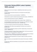 Colorado Notary&lpar;2024 Latest Update&rpar; 100&percnt; correct&excl;