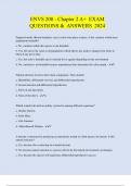 ENVS 200 - Chapter 2 A&plus; EXAM  QUESTIONS & ANSWERS 2024