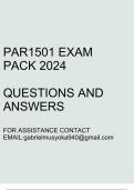PAR1501 Exam pack 2024(Questions and answers)