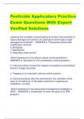 Pesticide Applicators Practice Exam Questions With Expert Verified Solutions