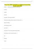 Excel Test&comma; MISY 5325 MS Excel Midterm Exam Study Guide Latest 2024