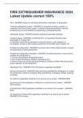 FIRE EXTINGUISHER INSURANCE 2024 Latest Update correct 100&percnt;